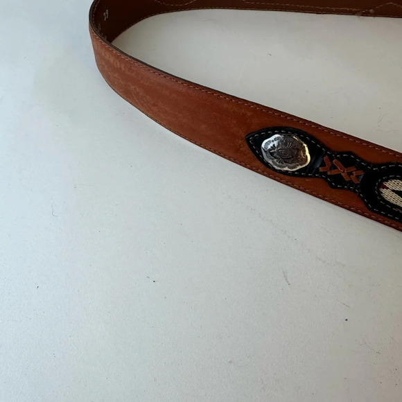 Vintage Handcrafted Wrangler Western Leather Belt - Picture 7 of 8